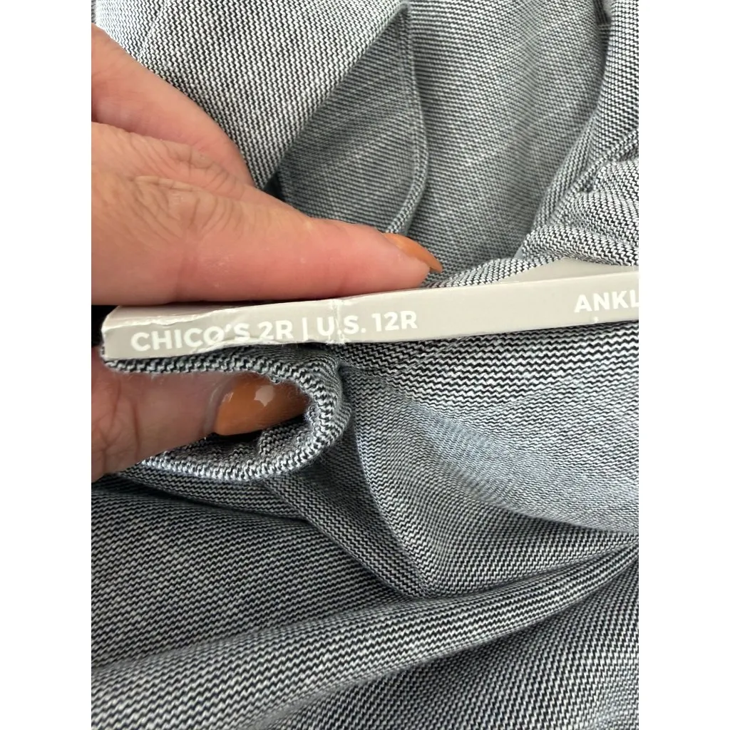 CHICOS Dolphin Gray Ankle Pull On Jogger Pants Size Chicos 2 / US 12 NEW NWT - Image 9