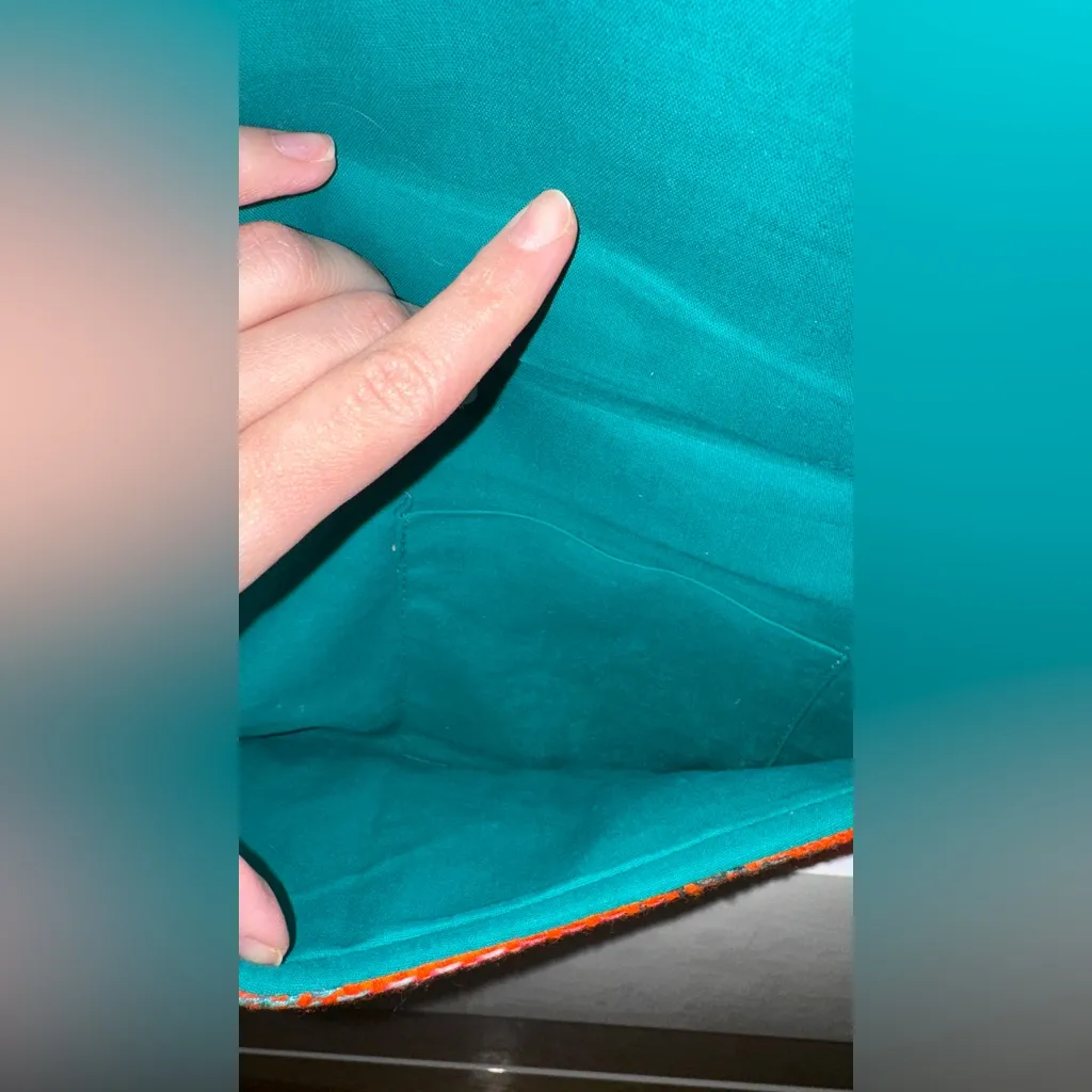 Vibrant Orange Beaded Clutch - Image 3