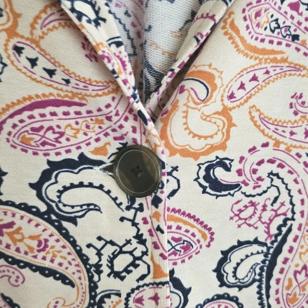 Cuddl Duds Cardigan Sweater Womens Size L One Button with Pockets Multicolor - Image 7