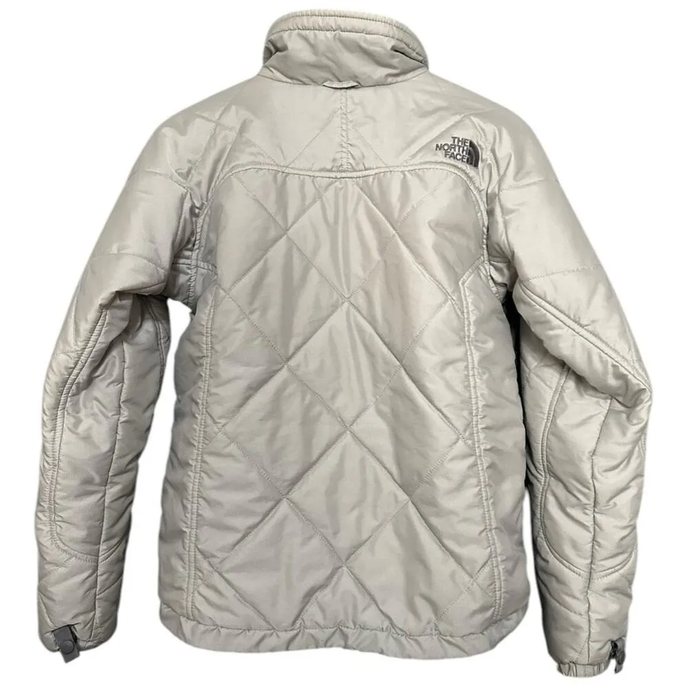 The North Face Women’s Size S Light Gray Full Zip Quilted Puffer Jacket - Image 4
