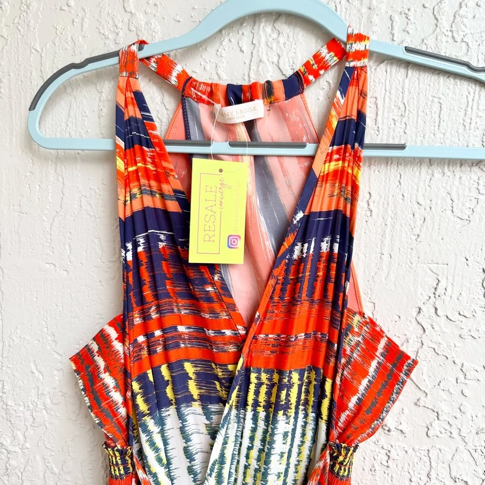 Ramy Brook Ella midi sleeveless dress geo pattern medium - Image 2