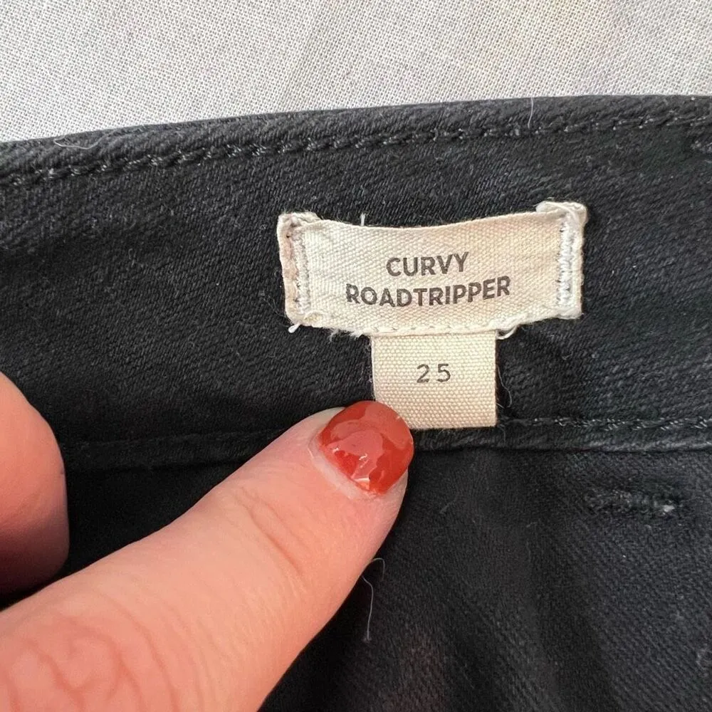 Madewell  10" High-Rise Skinny curvy roadtripper Jeans in Black Frost size 25 - Image 10