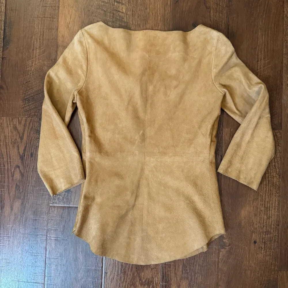 PRADA rare suede boho top, made in Italy, size 38 - Image 6