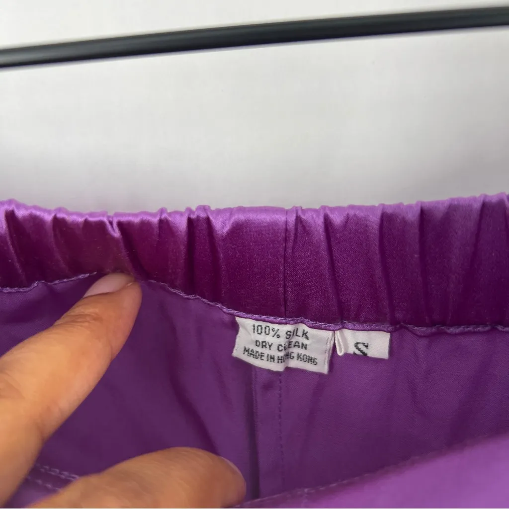 ICE Vintage‎ 100% Silk Purple V - Image 5