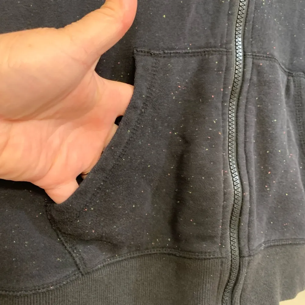 Affliction Woman’s Black Medium Zipped Hooded Jacket.      2101 - Image 3