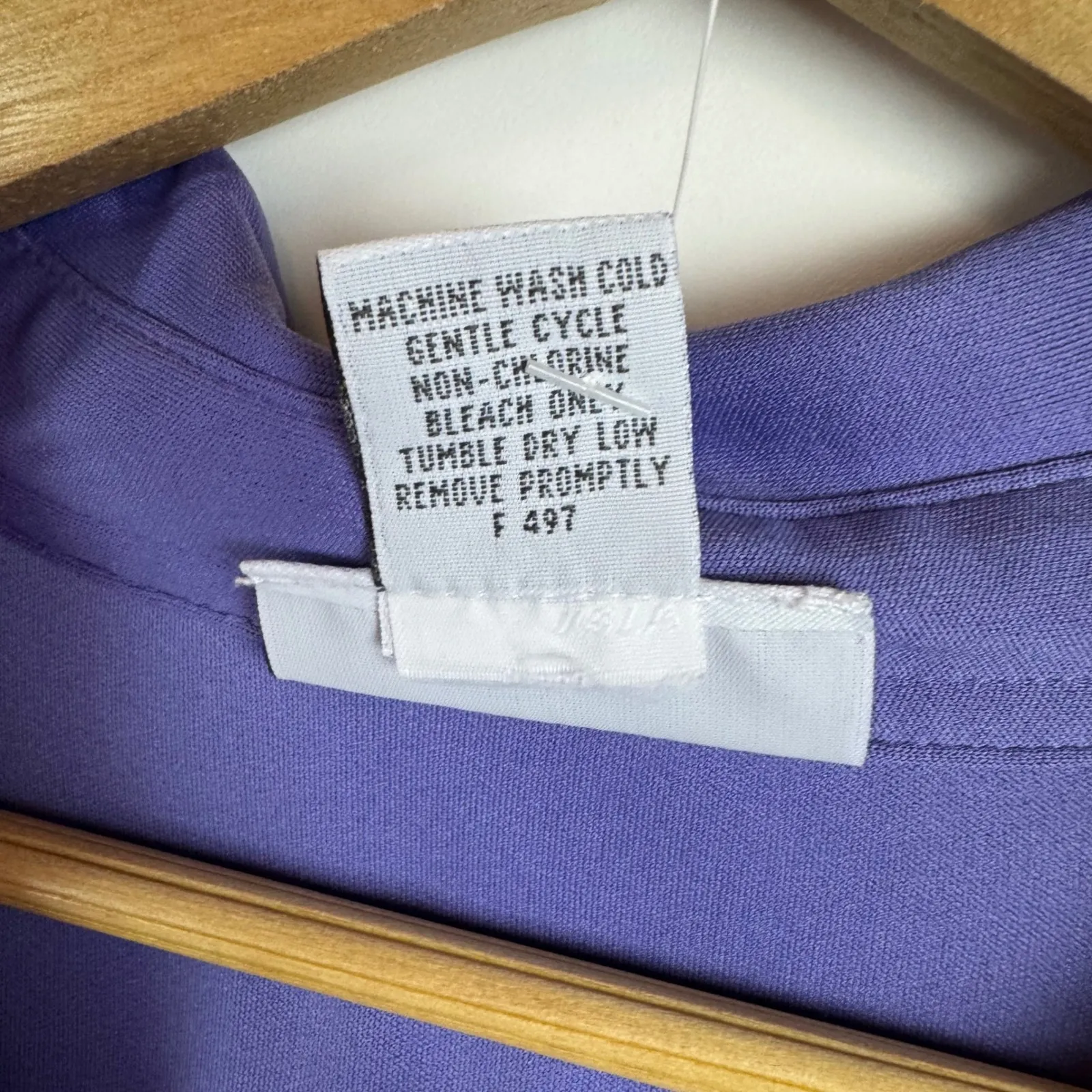 NWT Avenue Button Down Shirt Size 30/32 Purple Stretch Office Soft Lightweight - Image 6