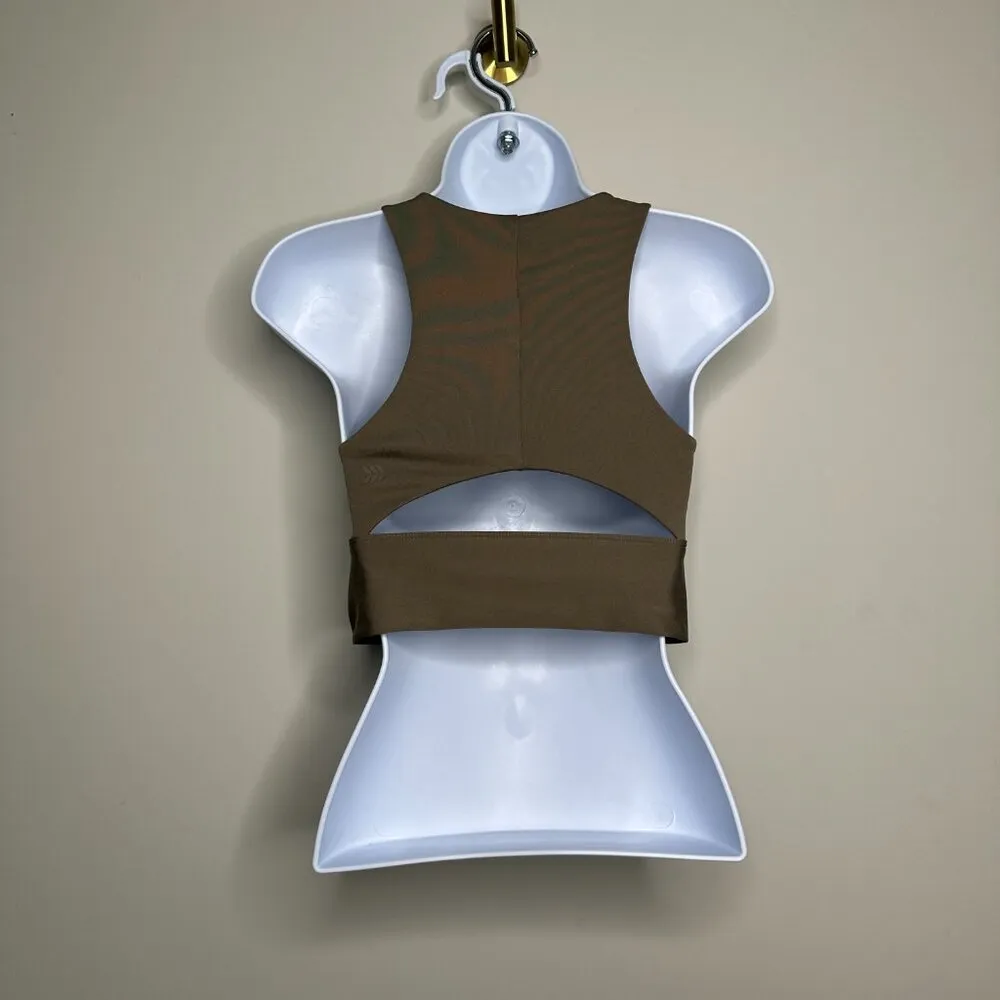 All In Motion Light Support High Neck Light Brown Sports Bra Women's XS - Image 2
