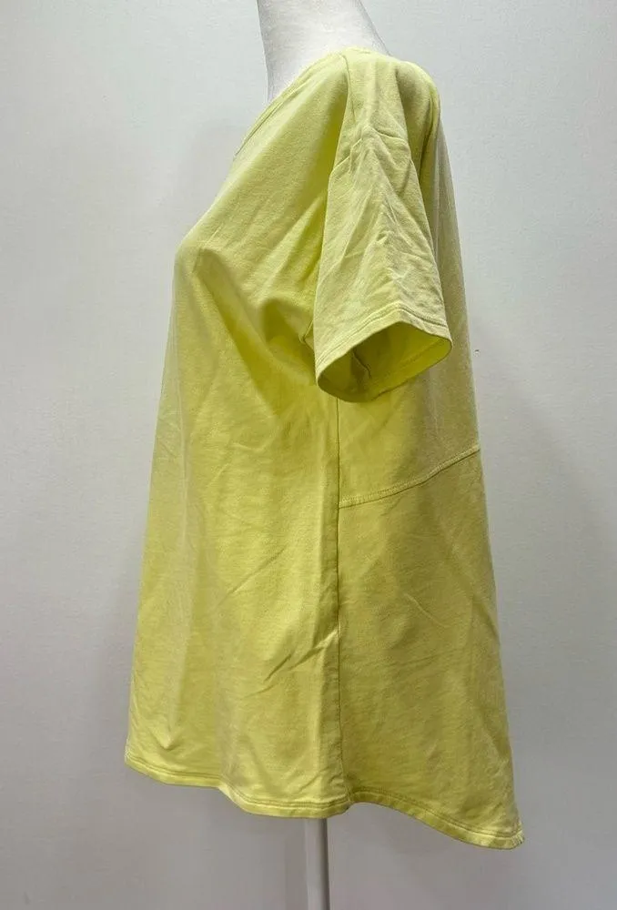 Chico’s Zenergy Light Yellow Terry Knit Tunic Length Leisurewear Top Size 1/Med - Image 6