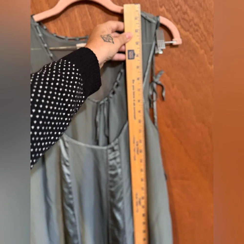 Stella Mcartney for H &M Olive Gray Grecian style dress size M - Image 8