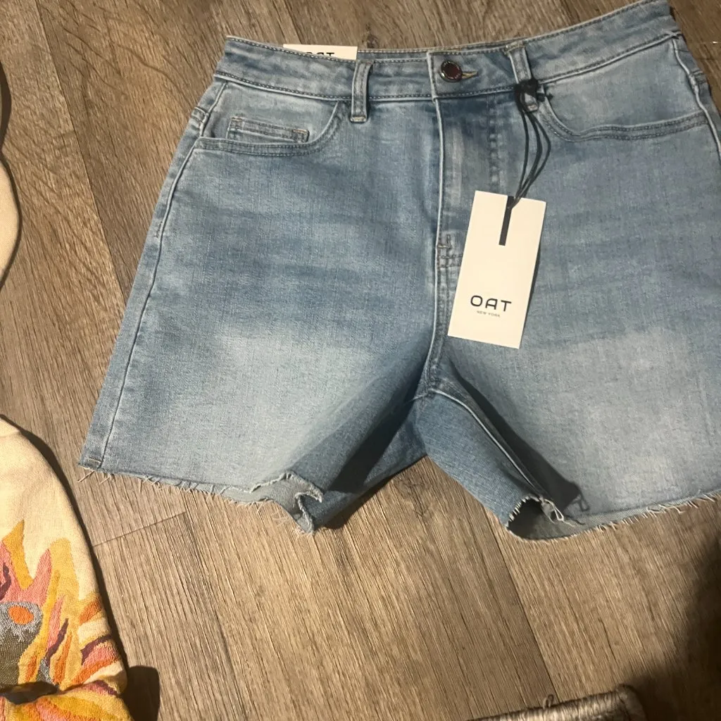 NWT Oat NY denim shorts size 2/26 Blue - Image 3