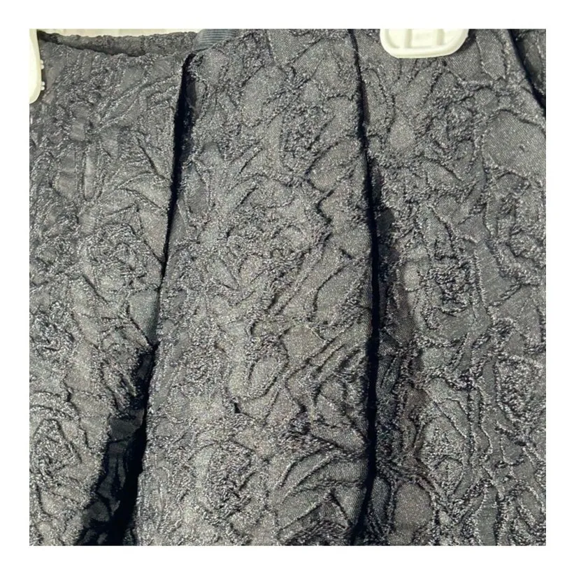 FRNCH Lucy Paris Black Embroidered Pleated Mini Skirt NWT Size Medium - Image 6