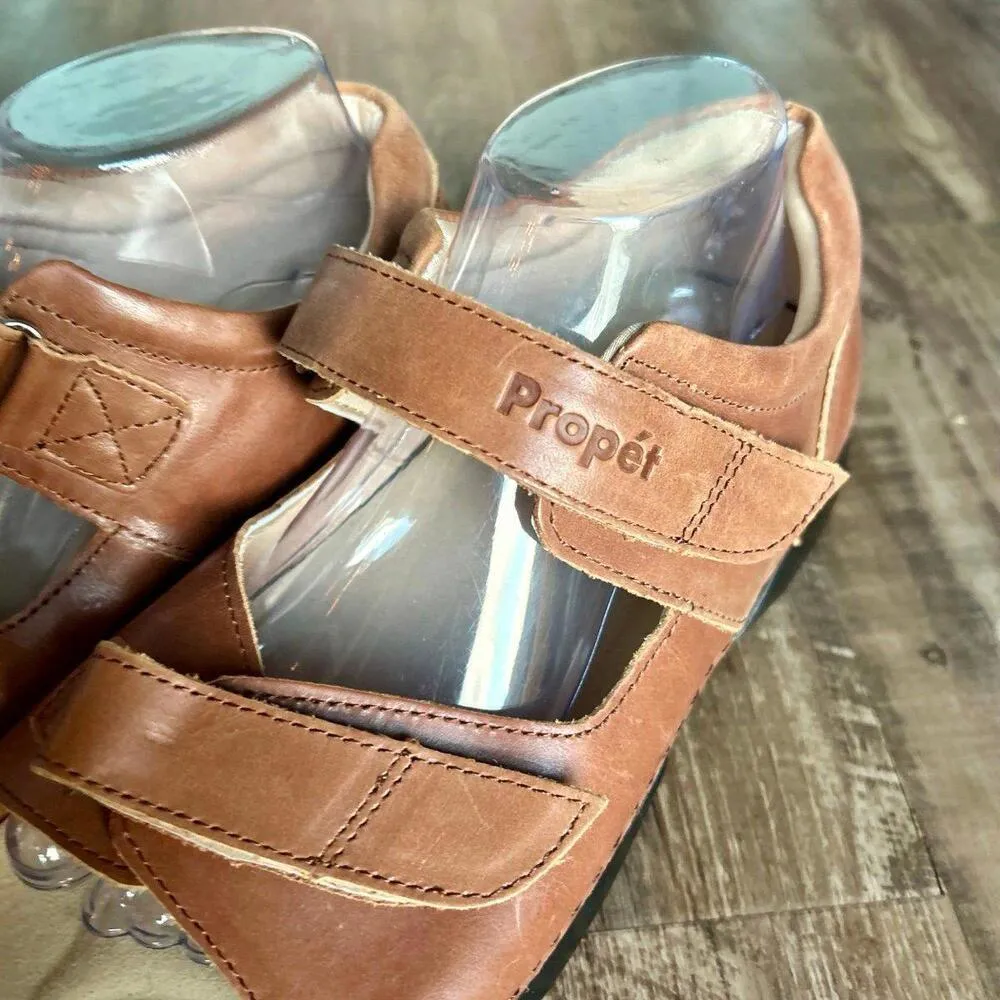 Propet Women’s Leather Walking Sandals Orthopedic Footwear Brown Size 10 - Image 6