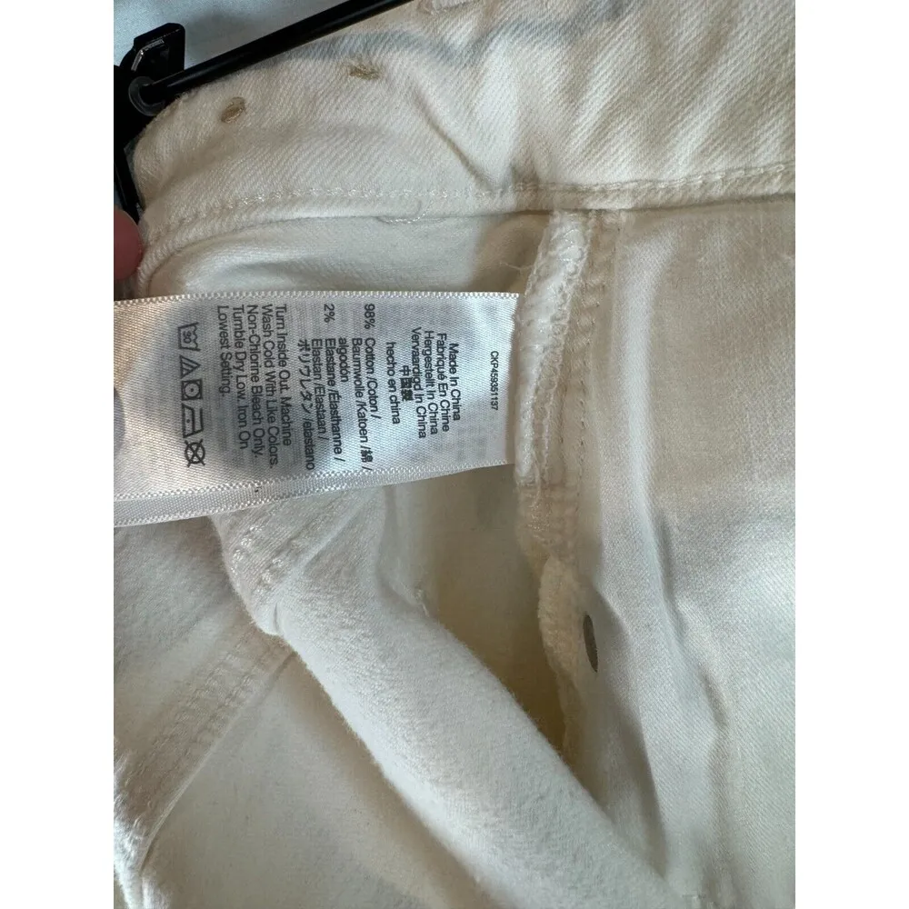 Madewell Women Jeans White Curvy Perfect Vintage Denim Tapered Casual Size 31 - Image 10