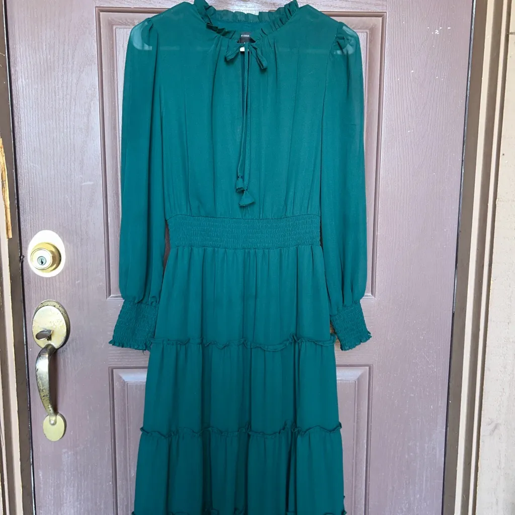 Halogen  Teal Long Sleeve Dress - Image 2