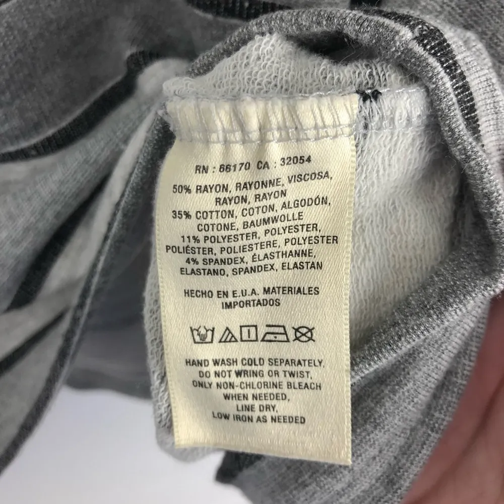 Anthropologie Lilka Gray Striped V-Neck Tunic Top - Image 7