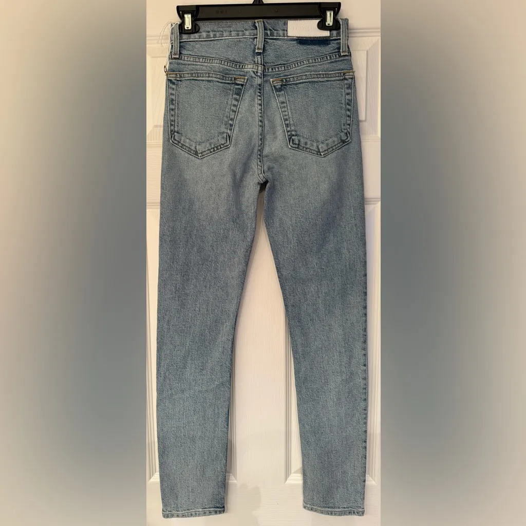 REDONE Women’s Blue Denim High Rise Ankle Crop Jeans Size 26 - Image 2