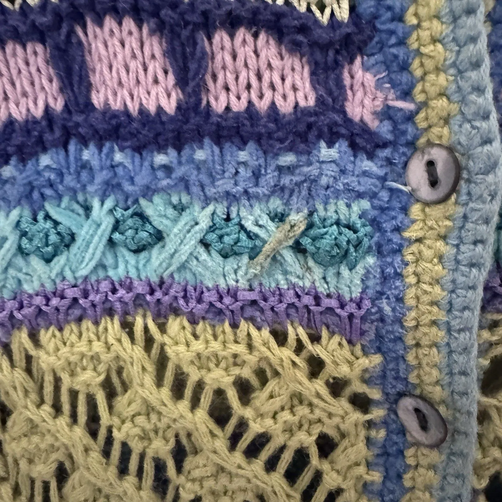 Northern Isles Women’s Knit Cardigan Sweater Living Color Eggshell Blue Medium Multiple - Image 6