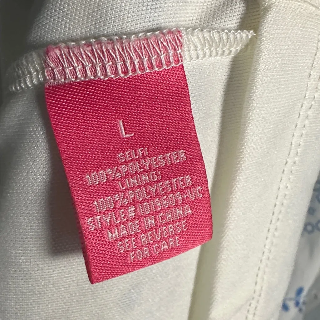 NEW Flying Tomato White Blue Lace Tiered Dress Grecian Vacation Resortwear - Image 9