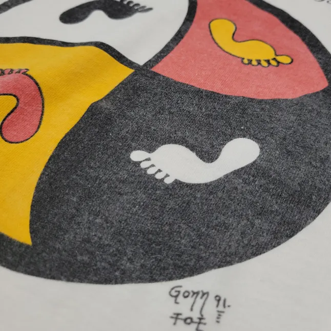 Vintage  Shirt Size Large Peace And Dignity Journeys 1992 Print Unisex T-shirt - Image 4