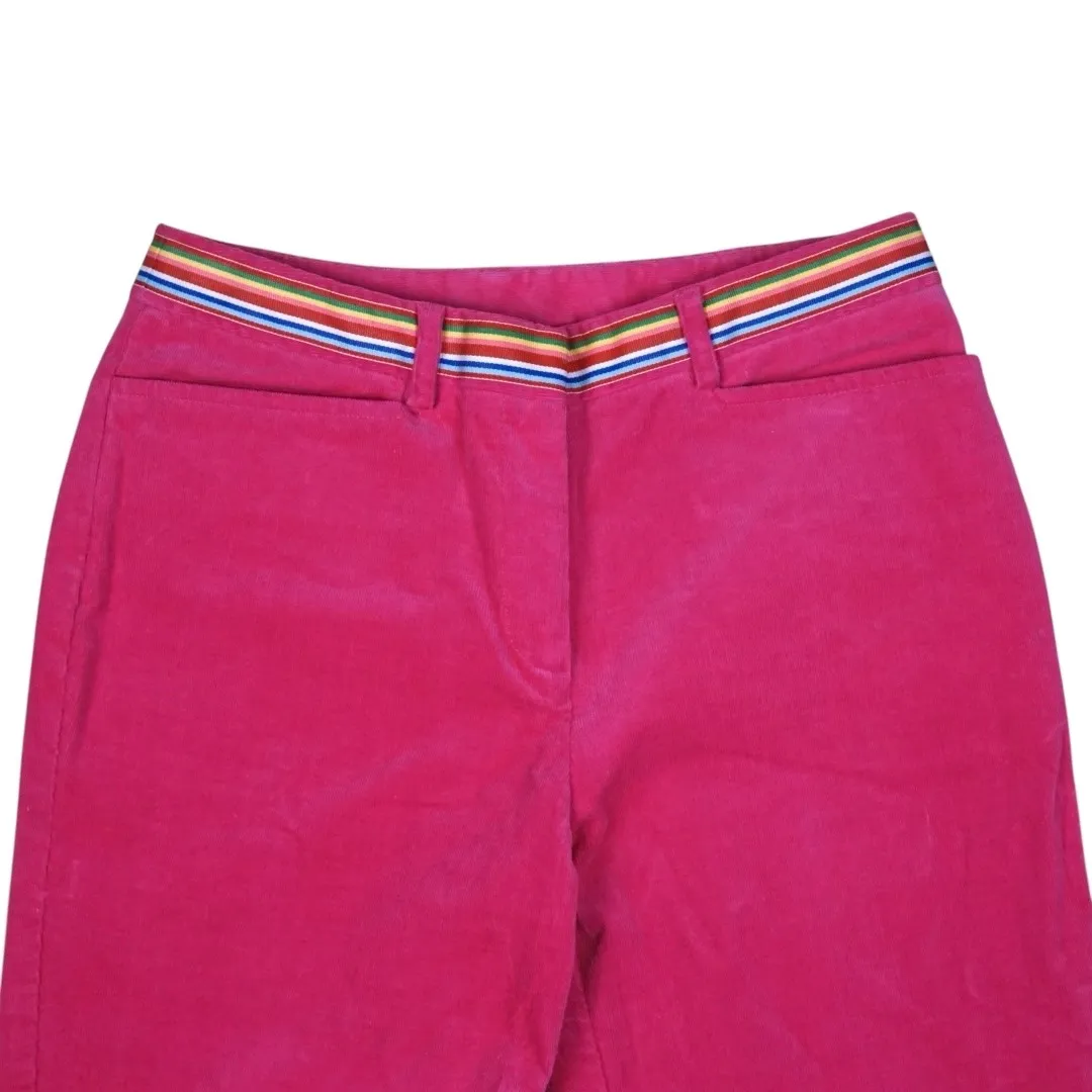 Lilly Pulitzer Y2K Corduroy Pants Womens 0 Pink Bootcut Flare Stretch Preppy Vtg - Image 3