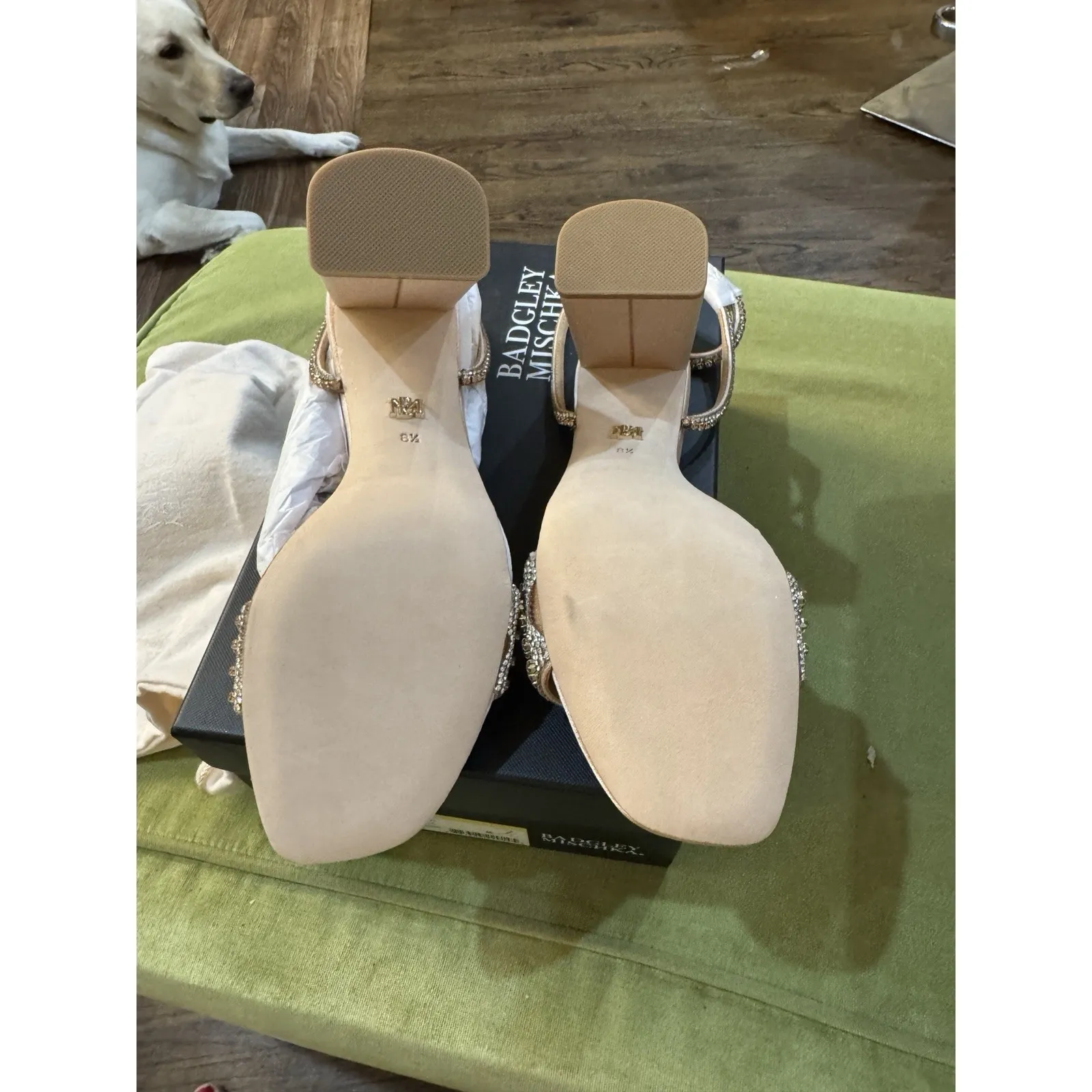 Badgley Mischka‎ Becca rhinestone jeweled sandals size 6 Bridal Fairy - Image 9