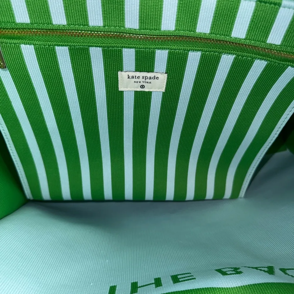 Kate Spade x Target Green/light Blue It's in the Bag Knit Tote; In Hand! - Image 3