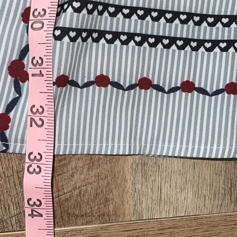 NWT Made with Love‎ Womens Striped Tassel Tie Neck Tunic Dress Blue White Small - Image 8