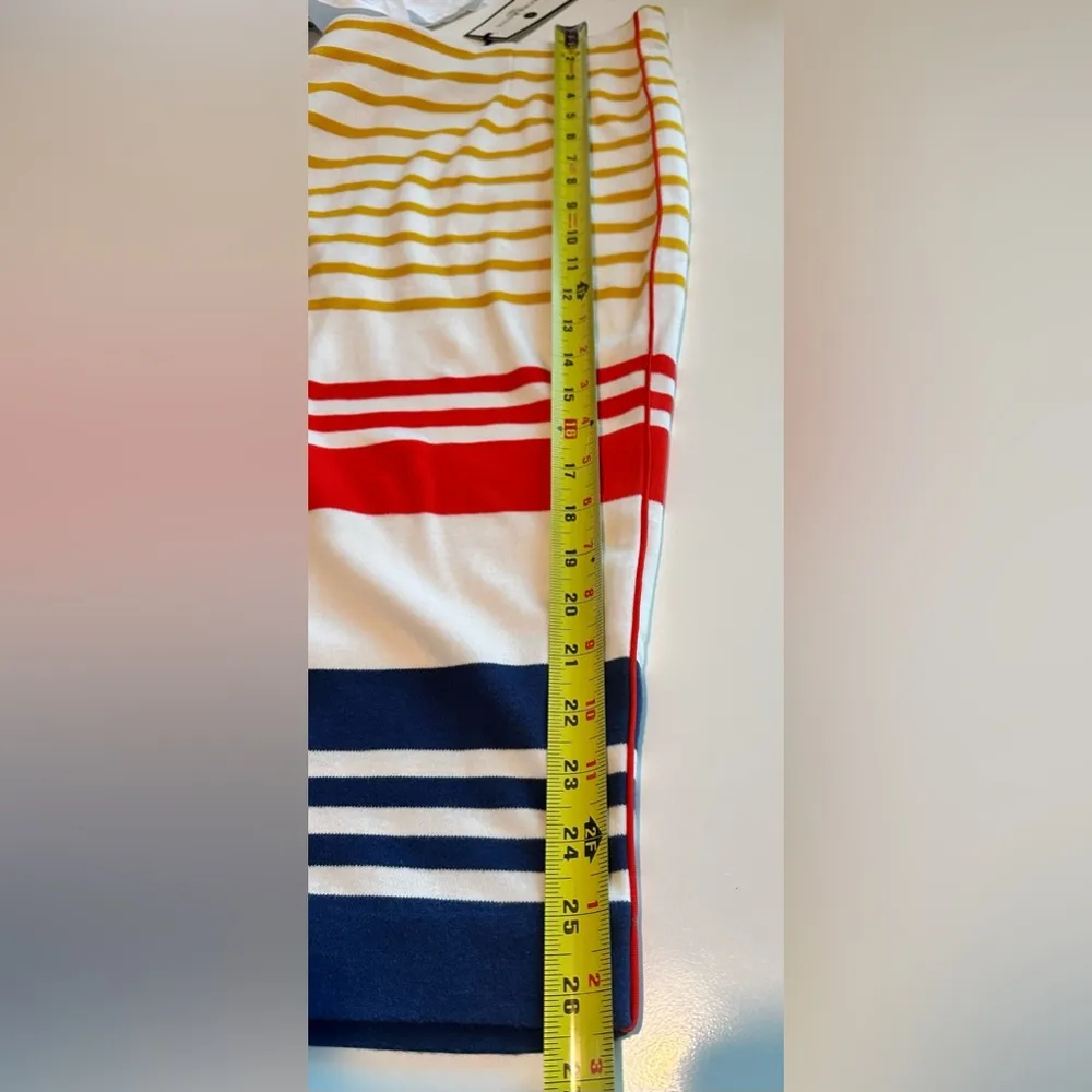 New By MALENE BIRGER Striped Red and Blue Women's Skirt Size XL - Image 8