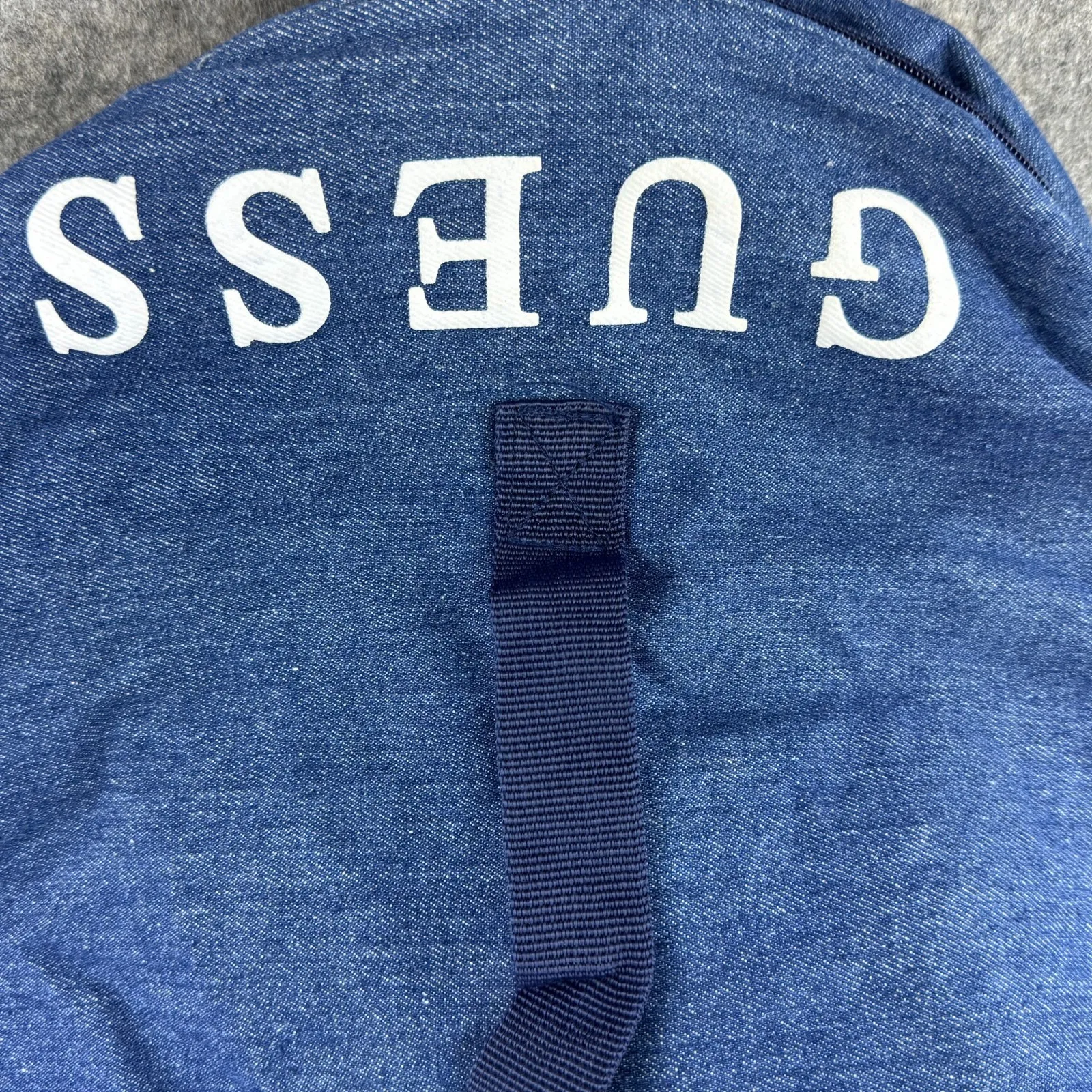 Vintage Guess Los Angeles Jeans Denim Bag 1990s‎ 20x12x6 Drawstring rare - Image 5