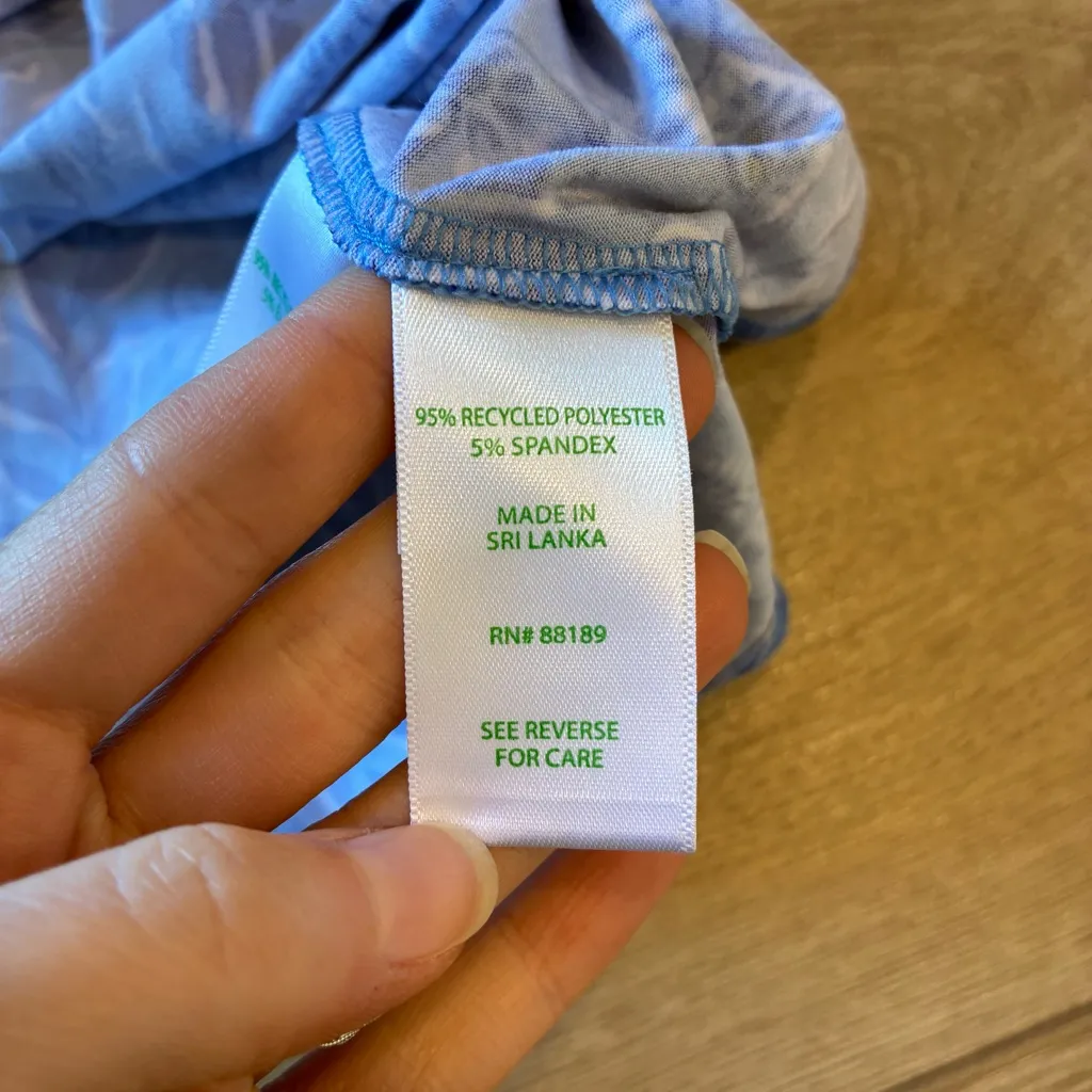 Lilly Pulitzer Have It Both Rays Henley Short Sleeve Pajama Top Blue Size M - Image 7