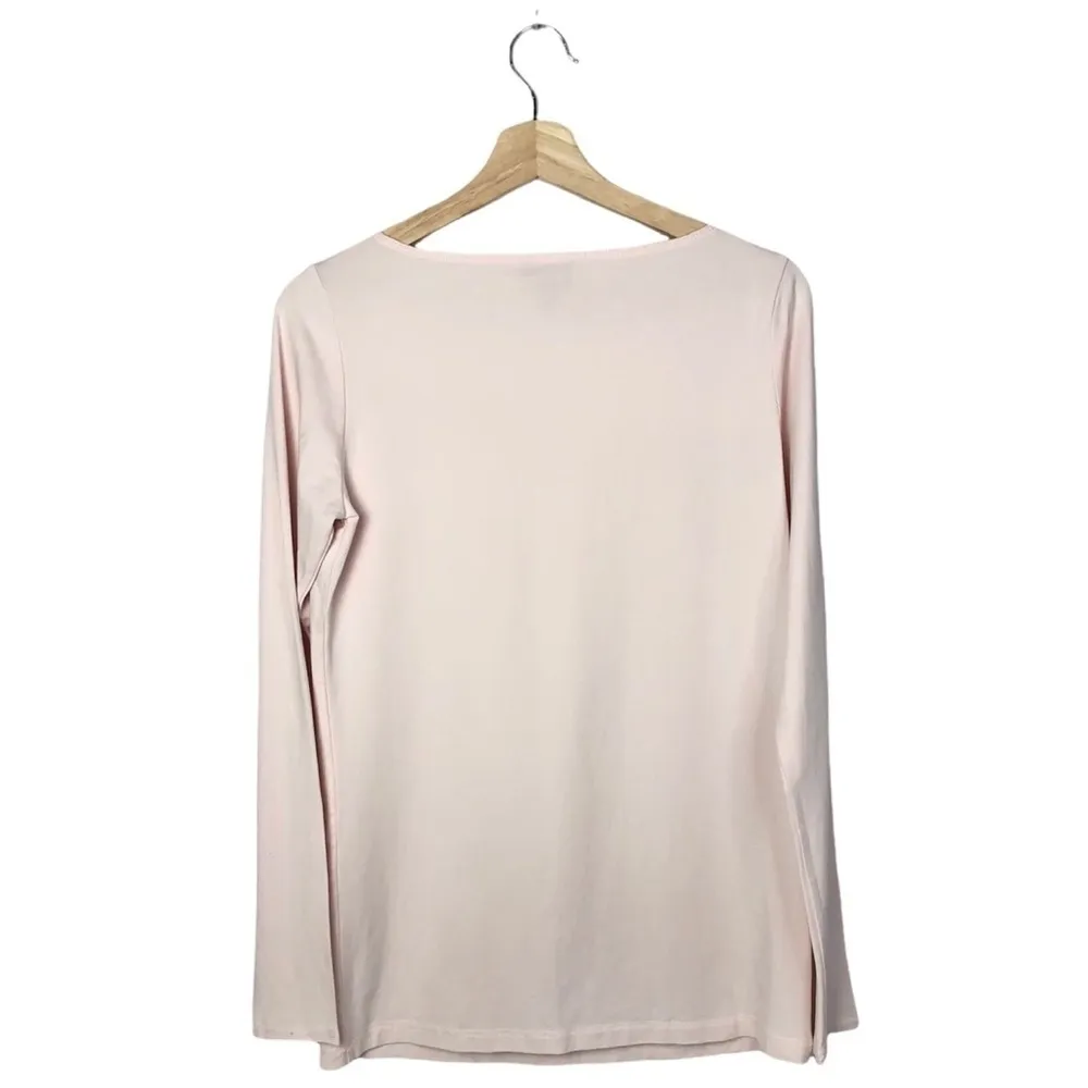 Worthington Light Pink Boat Neck Long Sleeve T-Shirt M - Image 2