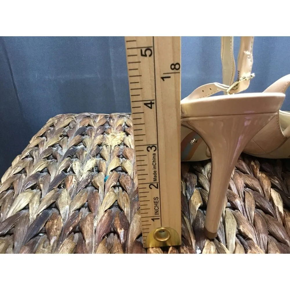 Sam Edelman Hazel Slingback Pumps Heels Women's 7 Beige Leather Pointed Toe - Image 6