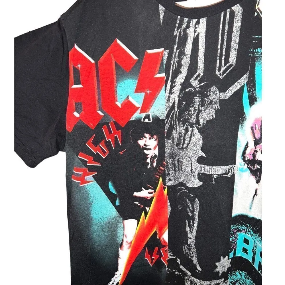 Ac/Dc black graphic concert T-shirt new unisex - Image 2