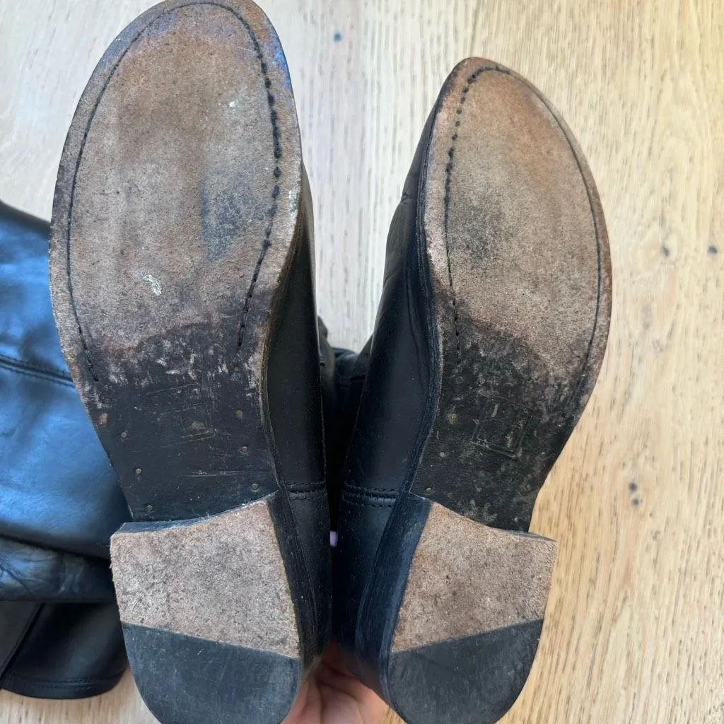 Frye Melissa 77167 Black Riding Boots Women Size 6 Leather Classic Festival Boho - Image 10