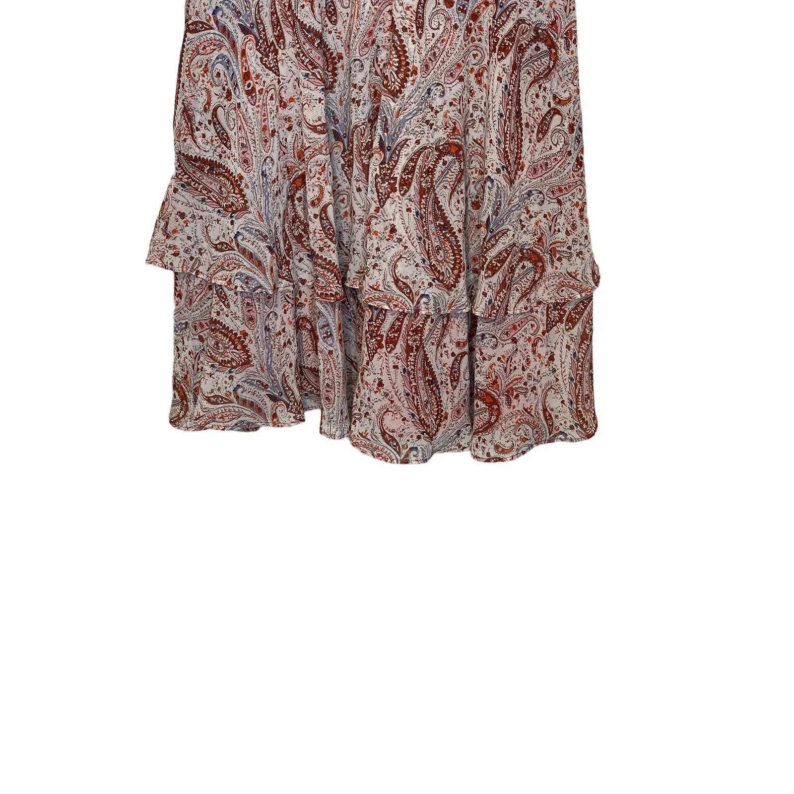 Skies Are Blue Women's Madison Paisley Dress Tiered Skirt 3/4‎ Sleeve Small NWT - Image 8