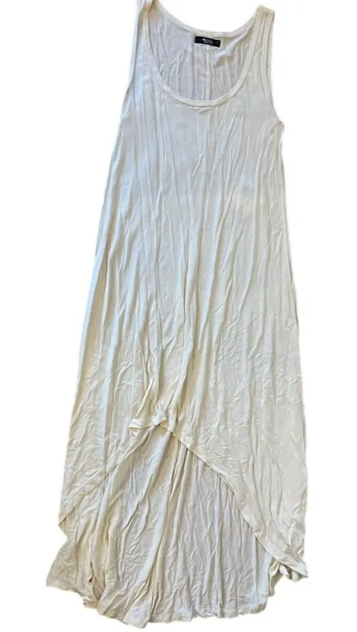 Michael Lauren White High-Low Maxi Tank Dress Casual Flowy Summer Beach Size S - Image 1