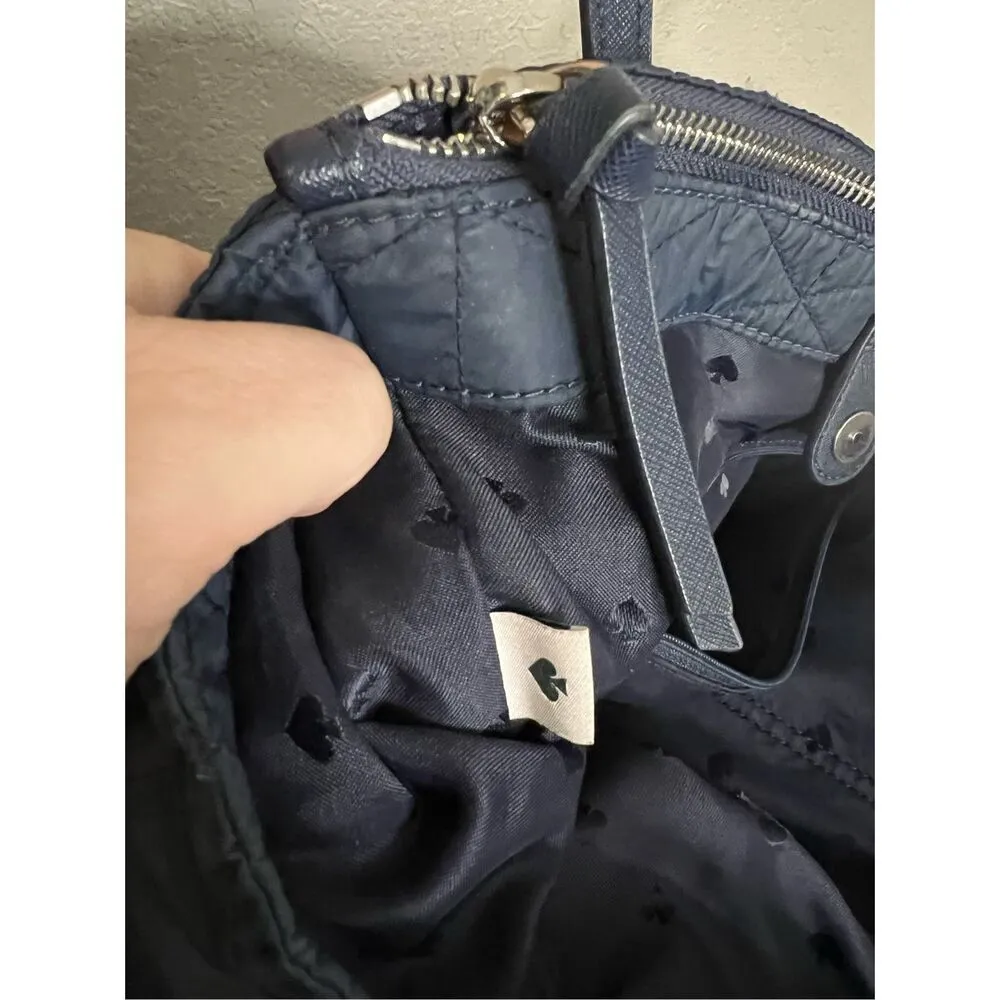 KATE SPADE WILSON ROAD BLACK QUILTED TOTE SHOULDER BAG - Image 5