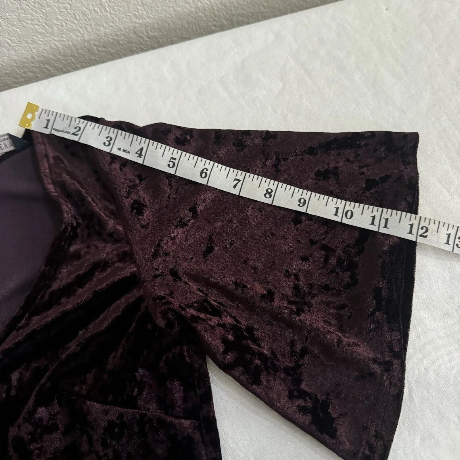 American Eagle Romper Small Velvet Y2k 90's Festival Gothic Punk Rock Whimsigoth - Image 13