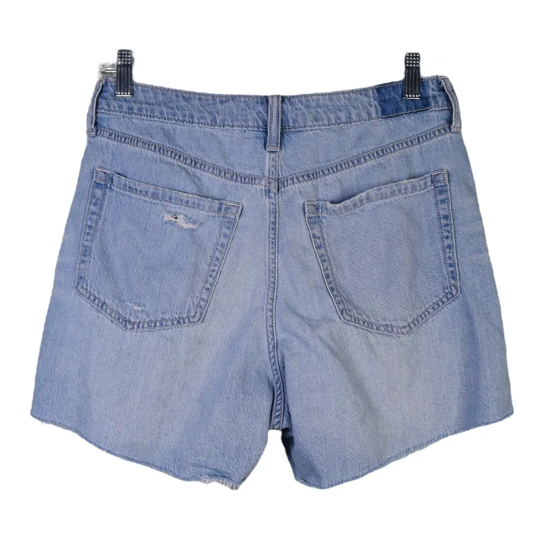 Hollister Ultra‎ High-Rise 90s Denim Shorts Ripped Distressed Light Wash 6 - Image 3