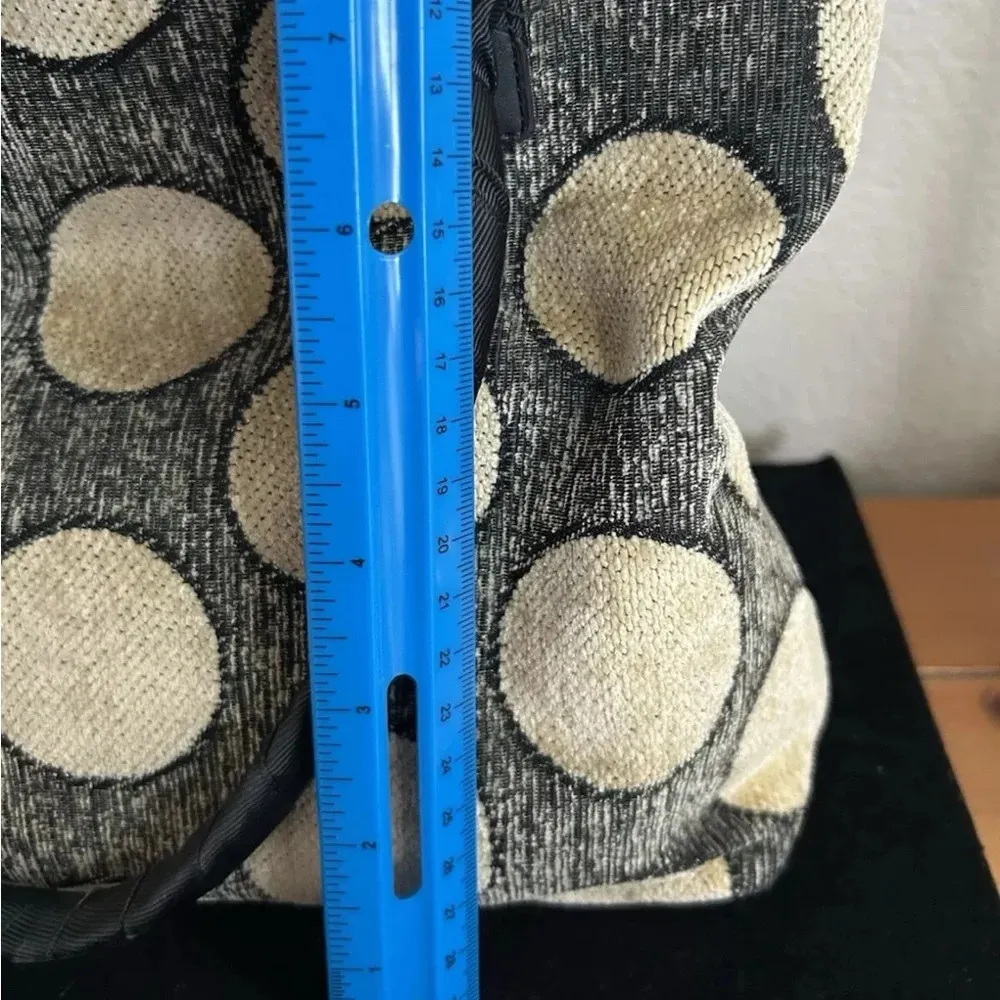 Talbots Black & Cream Polka Dot Black Bow Handheld Handbag Purse - Image 7