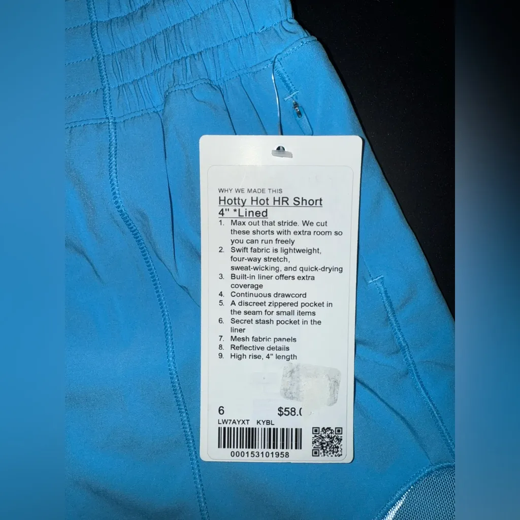 Hotty Hot High-Rise Lined Short 4" - Kayak Blue Light - Image 7