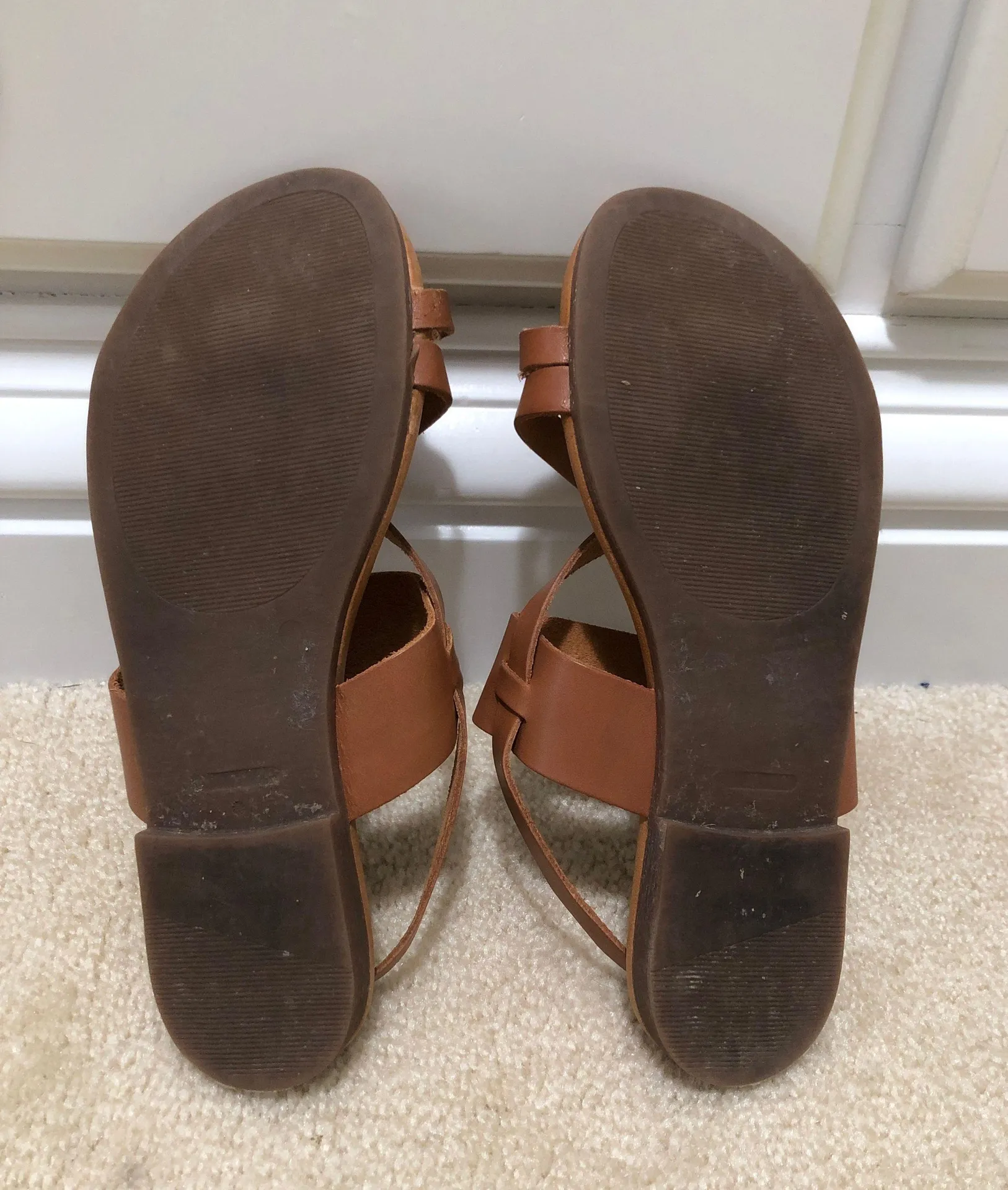 Tan Leather Sandals Size 7.5 - Image 2
