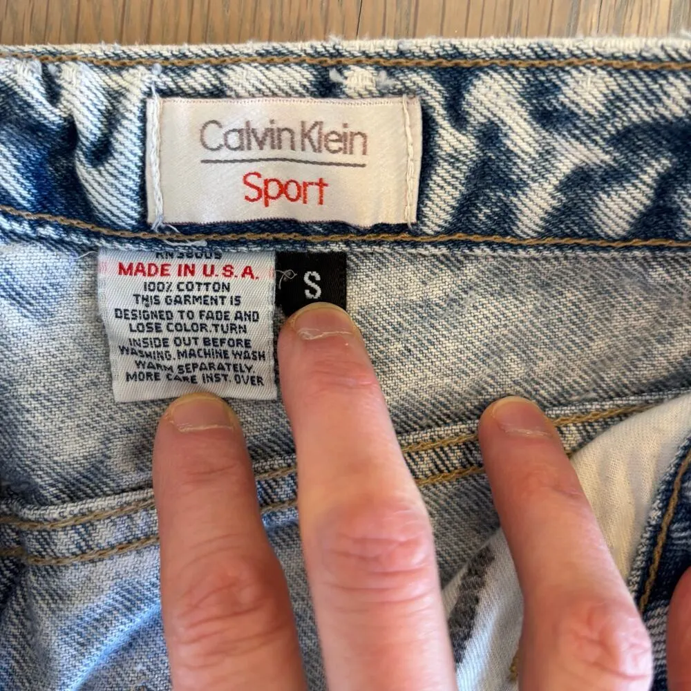 Vintage 80’s Calvin Klein Stone Washed High Waisted Mom Jeans - Image 2