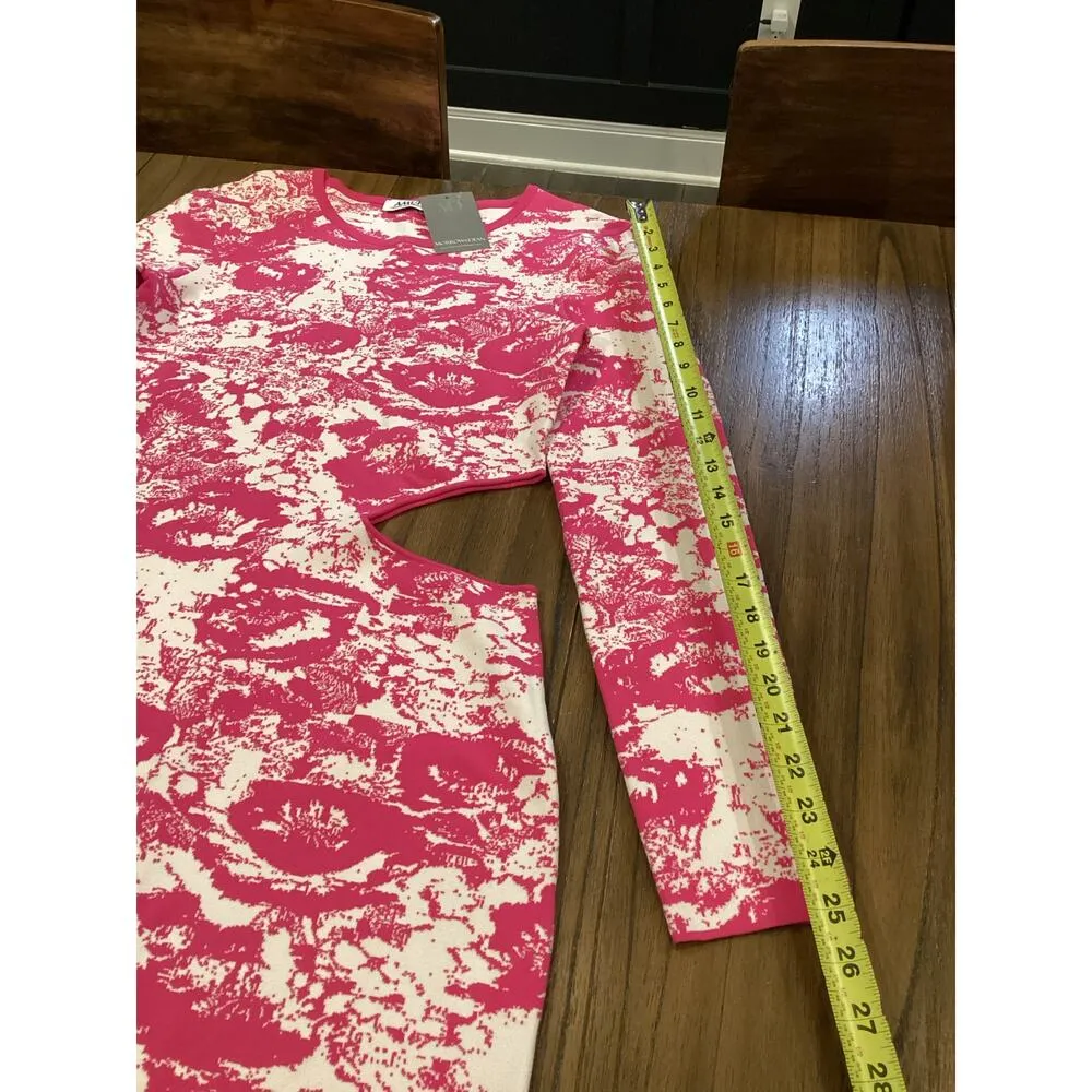 AMUR COOPER CUTOUT JACQUARD midi DRESS MELON pink white TWO TONE
SKETCH FLORAL L Size L - Image 9