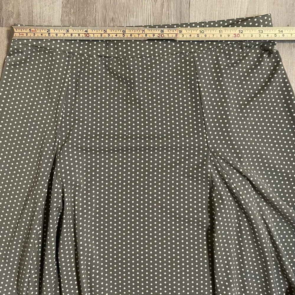Max Studio Polk-a-dot skirt A-Line Pull On Knee Length Lightweight Stretch Small - Image 5