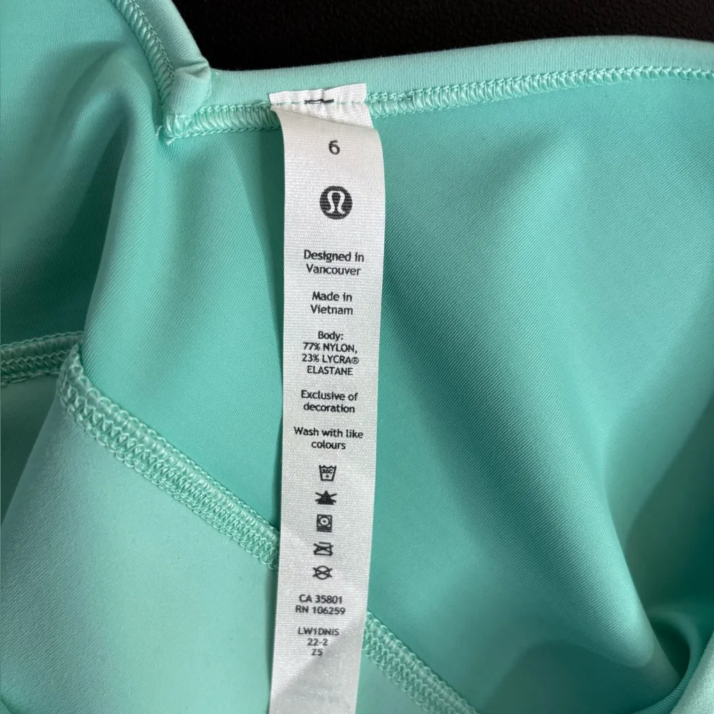 Lululemon Power Pivot Everlux Tank Top Motif Wild Mint W1DNIS size 6 - Image 5