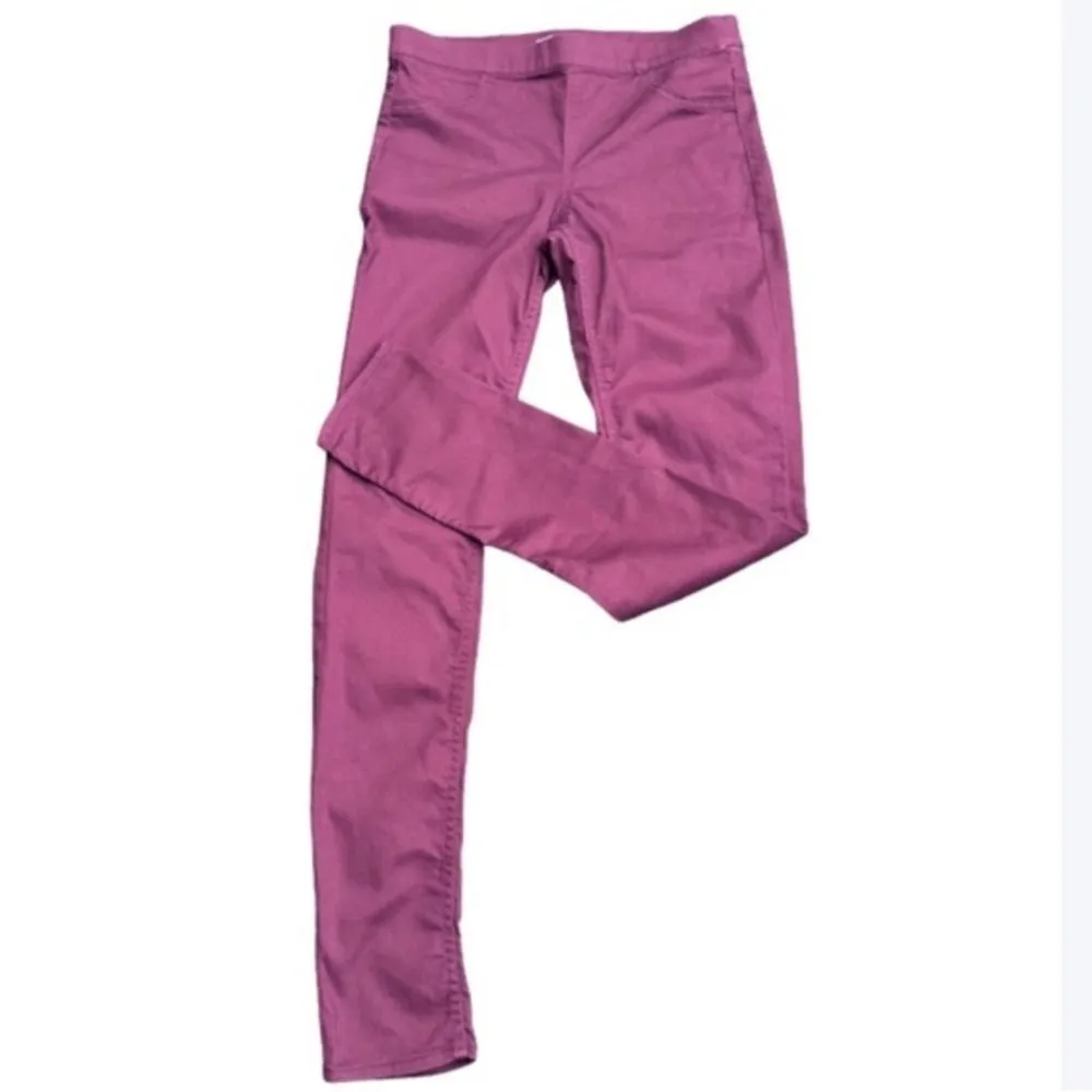 H&M maroon skinny jeans size 6 wine colorblock stretch monochrome bodycon​ red - Image 2