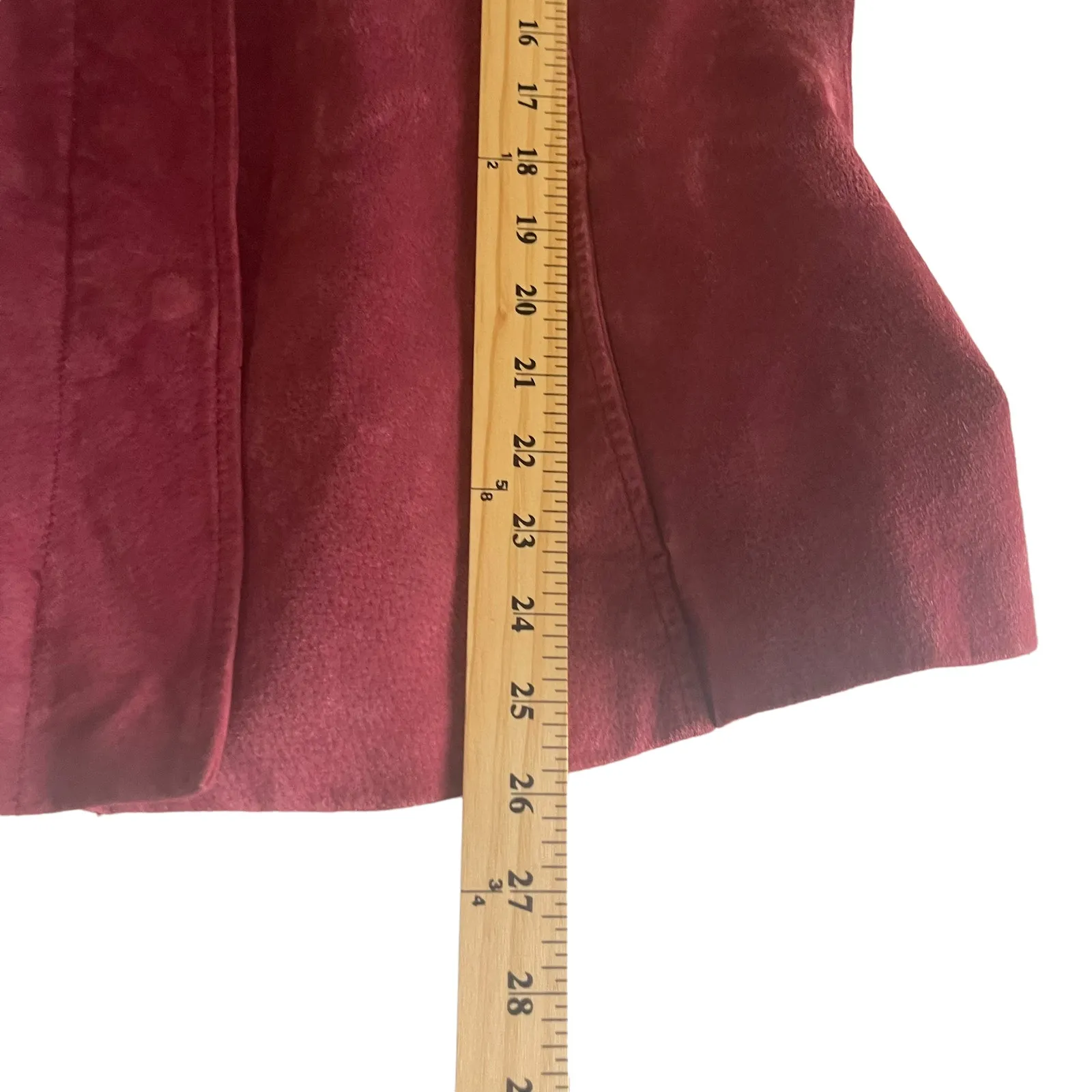 Bagatelle  Women's Size Large Vintage 90s Red‎ Leather Bomber Jacket - Image 8