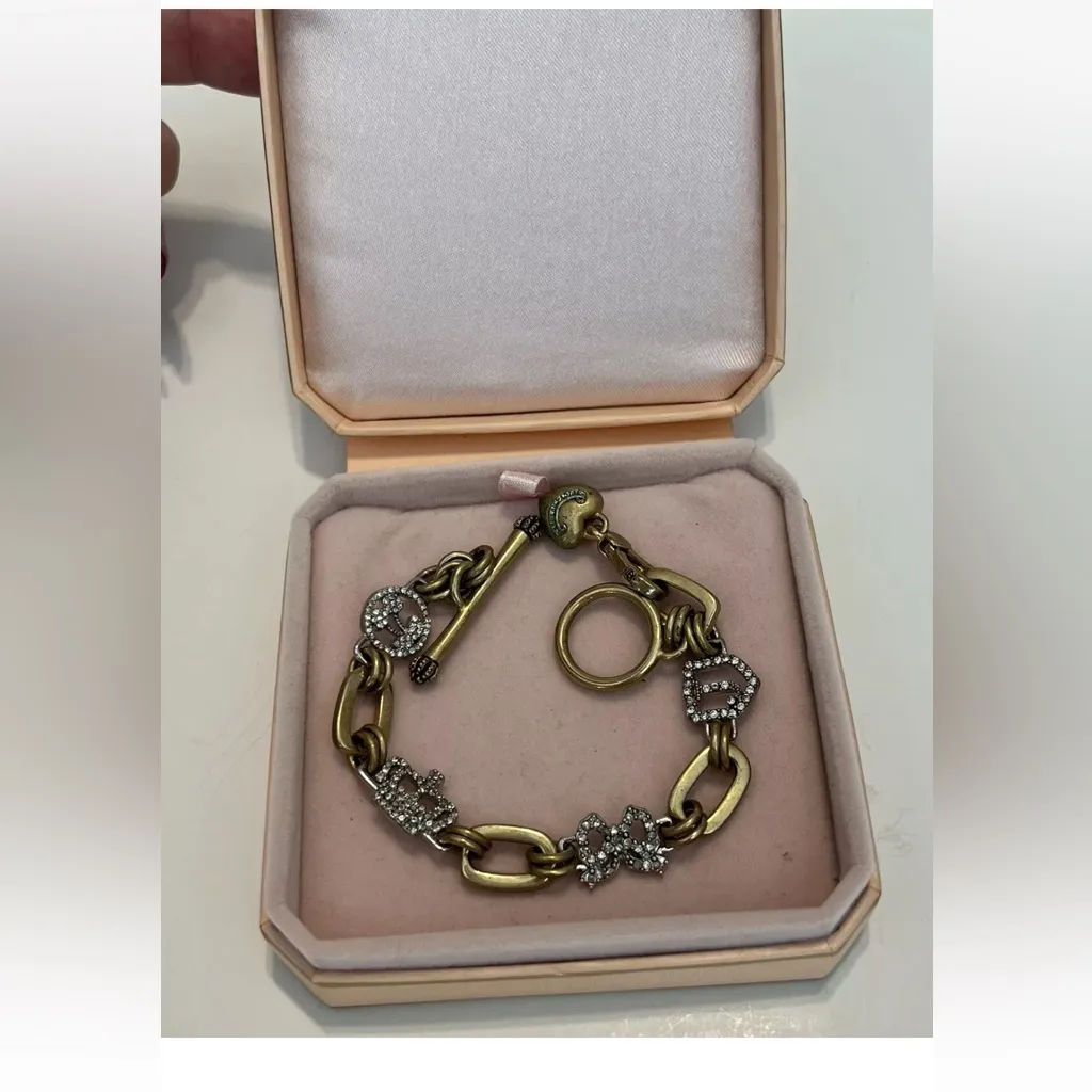 Juicy Couture Retired Princess Heart Charm Rhinestone Bracelet yjru1515 Y2K - Image 7