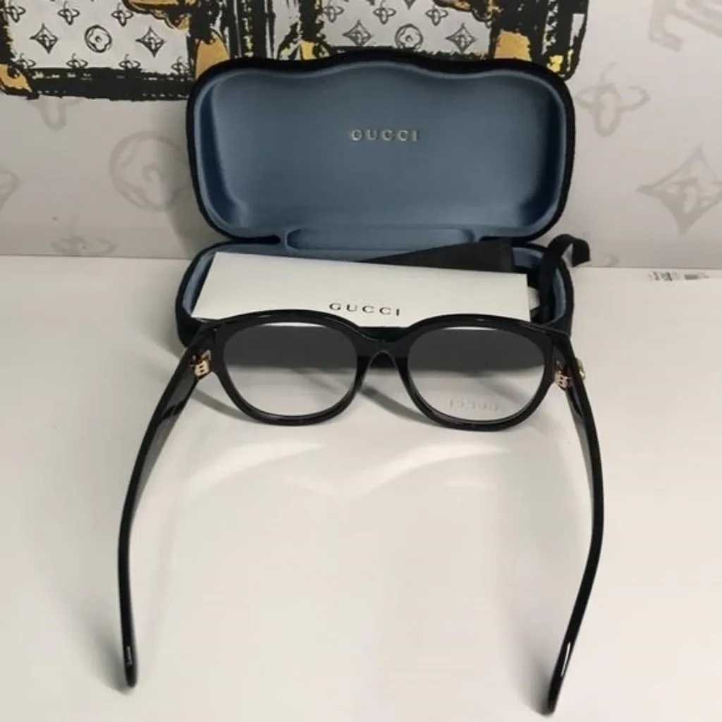New Authentic Gucci Black Oversized Glasses GG1411O 004 - Image 11